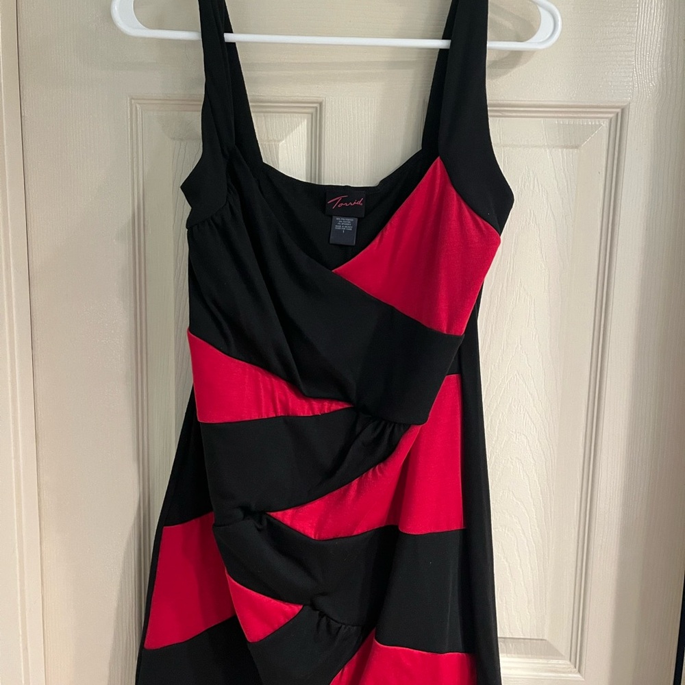 Black and Red Striped Dress